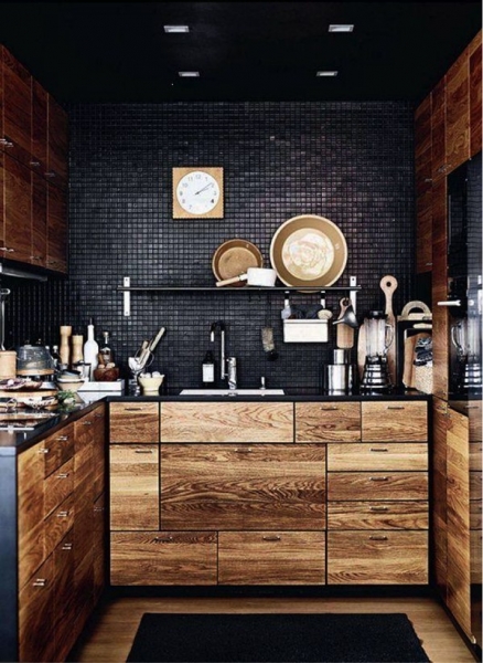 Mẫu phòng bếp với phong cách đồ gỗ giản dị nhưng tuyệt đẹp